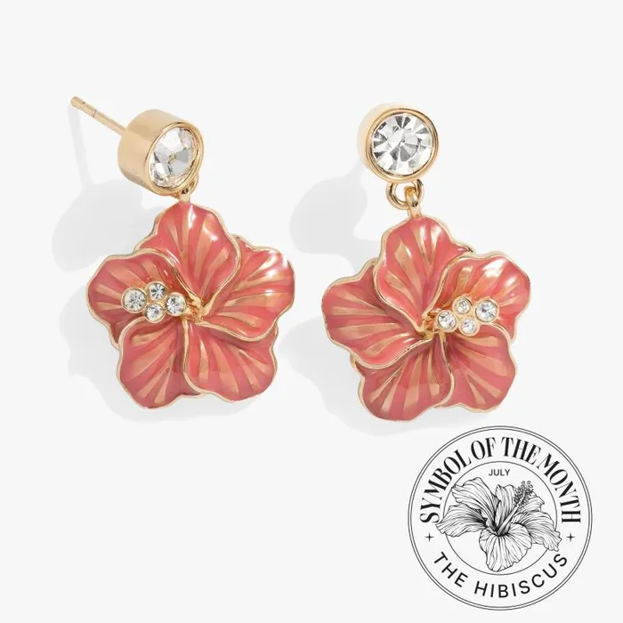 Earrings Women Alex And Ani Hibiscus Drop Earrings Gold