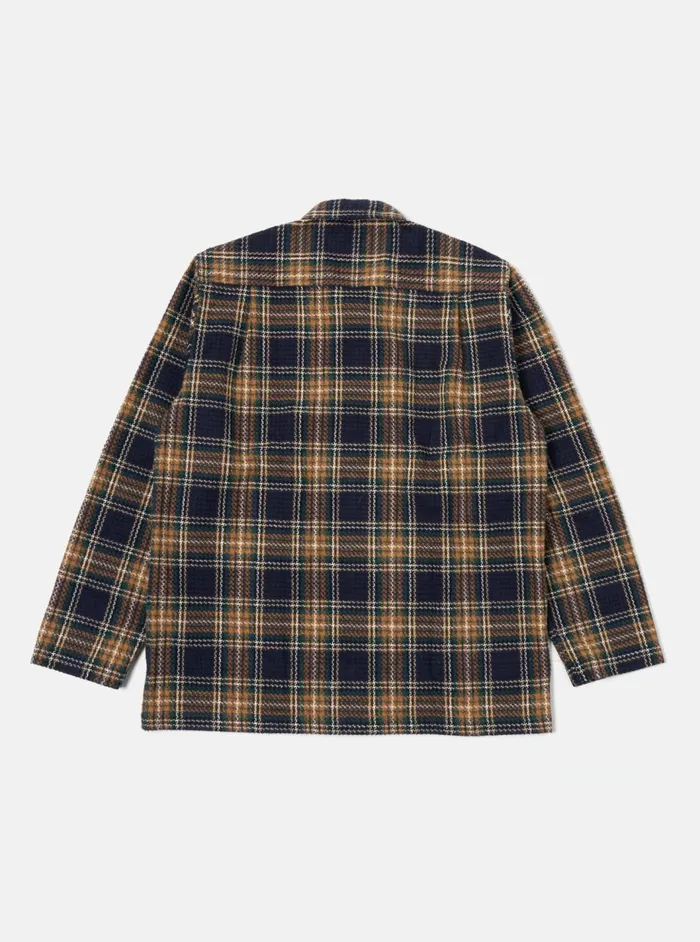 Easy Jacket In NavyGreen Lake Cotton Men Universal Works Overshirts