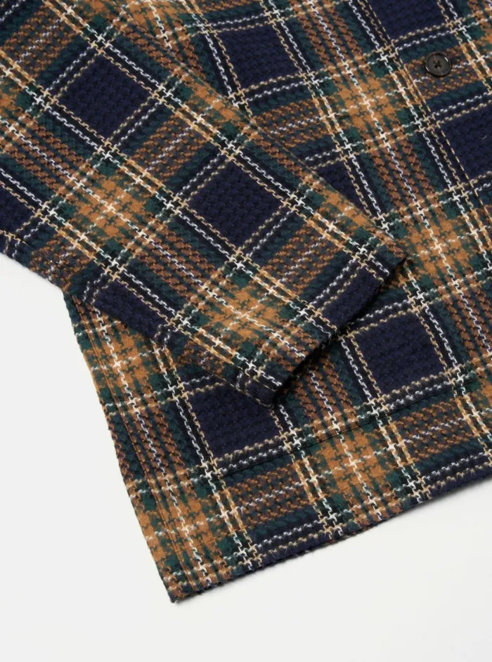 Easy Jacket In NavyGreen Lake Cotton Men Universal Works Overshirts