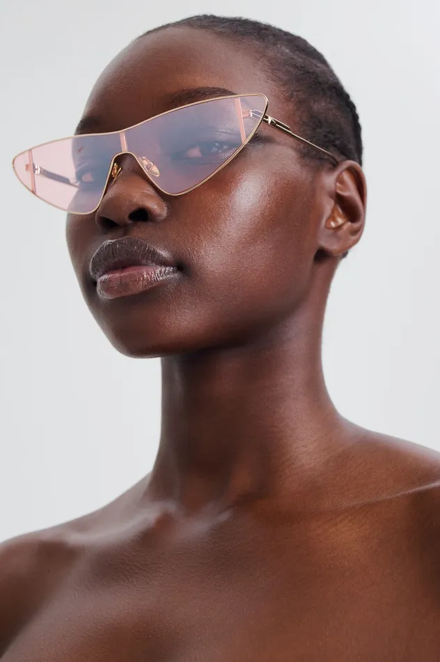 Eyewear ST METAL CAT SHIELD SUNGLASSES LIGHTGOLD 8211 Scanlan Theodore Women