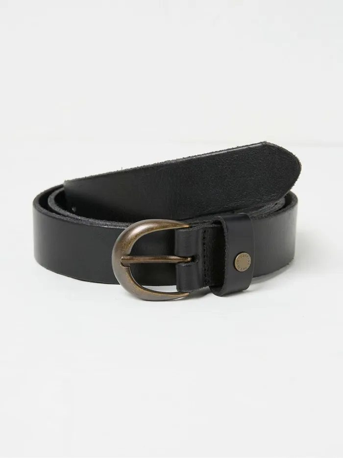 Fat Face Belts Black Leather Jean Belt 8211 Women