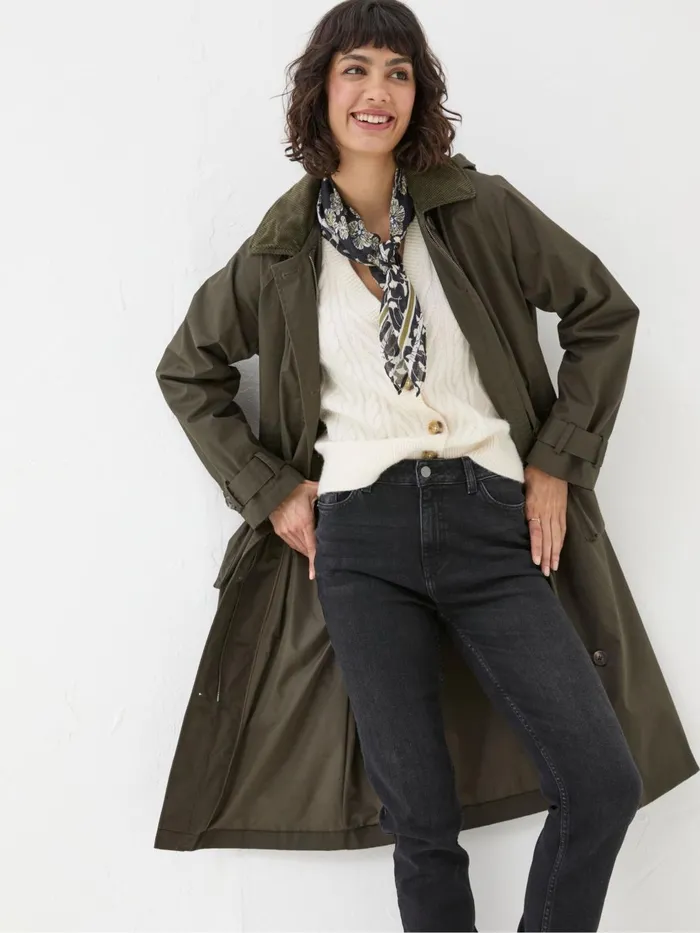 Fat Face Coats and Jackets Audrey Green Trench Coat 8211 Women
