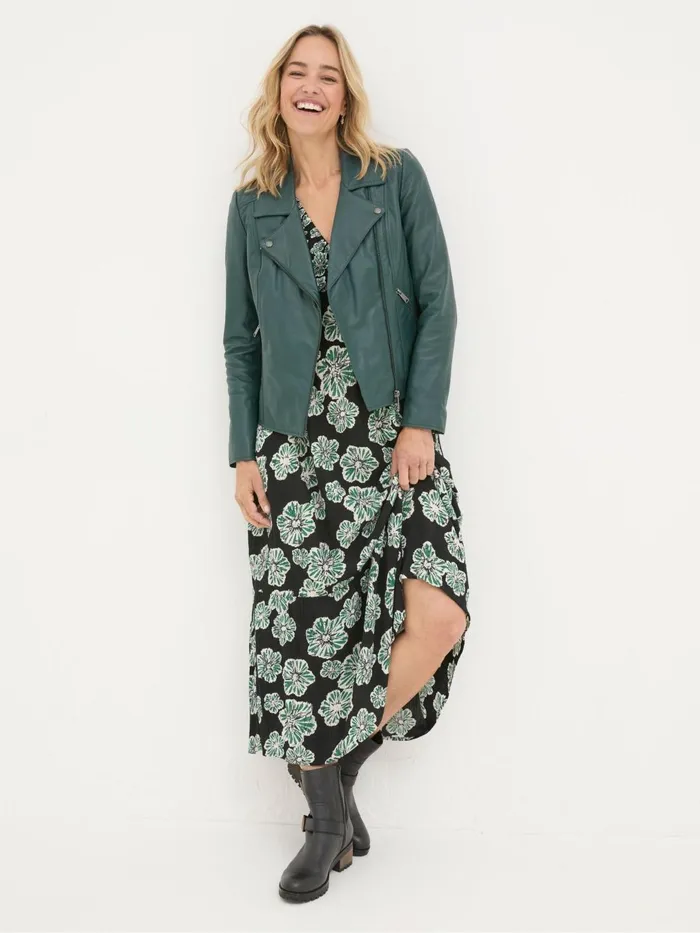 Fat Face Coats and Jackets Bethany Green Quilted Biker Jacket 8211 Women