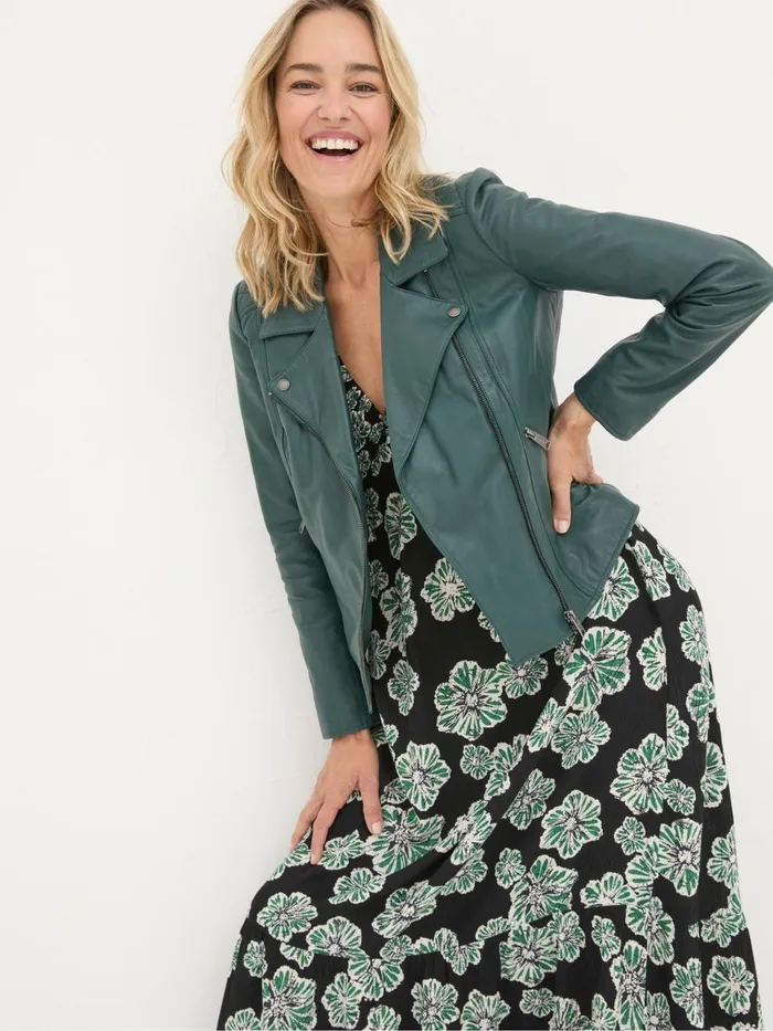 Fat Face Coats and Jackets Bethany Green Quilted Biker Jacket 8211 Women
