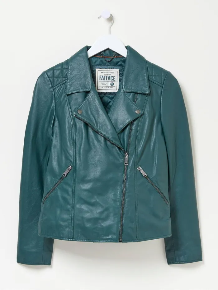 Fat Face Coats and Jackets Bethany Green Quilted Biker Jacket 8211 Women
