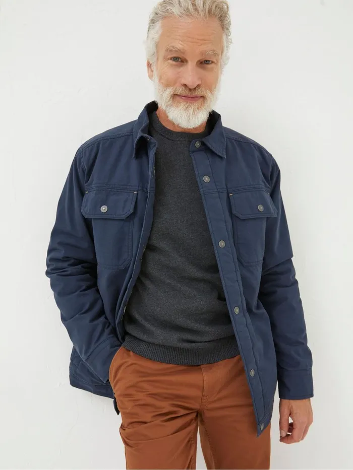 Fat Face Coats and Jackets Blue Rutland Overshirt 8211 Men