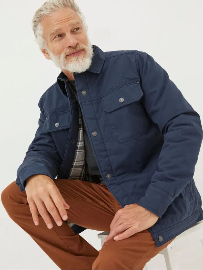 Fat Face Coats and Jackets Blue Rutland Overshirt 8211 Men