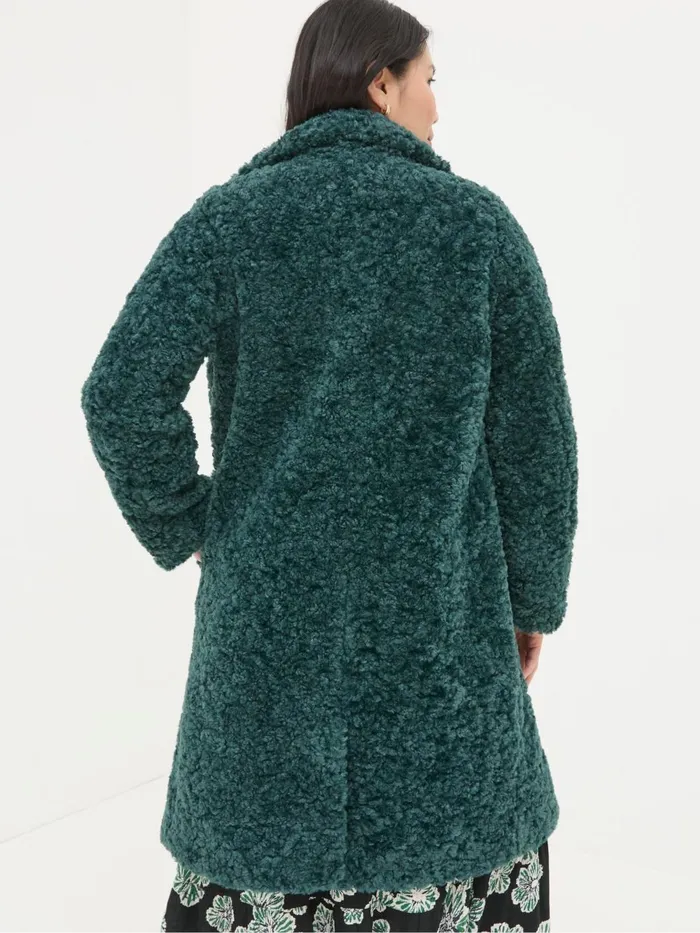 Fat Face Coats and Jackets Catie Green Teddy Coat 8211 Women