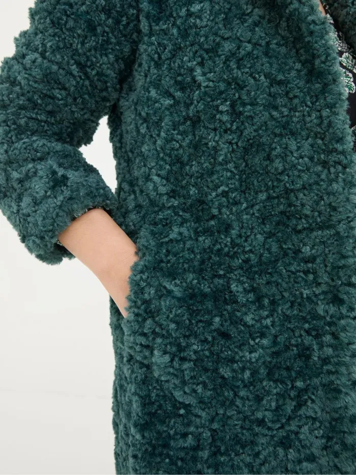 Fat Face Coats and Jackets Catie Green Teddy Coat 8211 Women