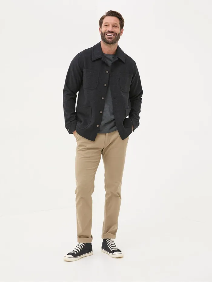 Fat Face Coats and Jackets Dark Grey Wool Check Worker Jacket 8211 Men