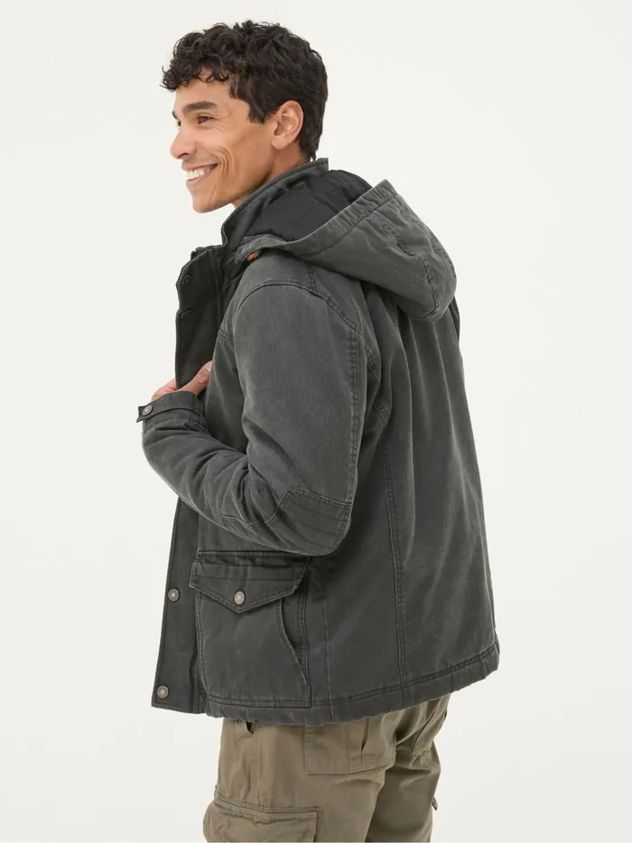 Fat Face Coats and Jackets Hadley Dark Grey Waterproof Hooded Jacket 8211 Men