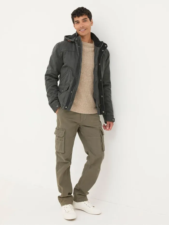 Fat Face Coats and Jackets Hadley Dark Grey Waterproof Hooded Jacket 8211 Men