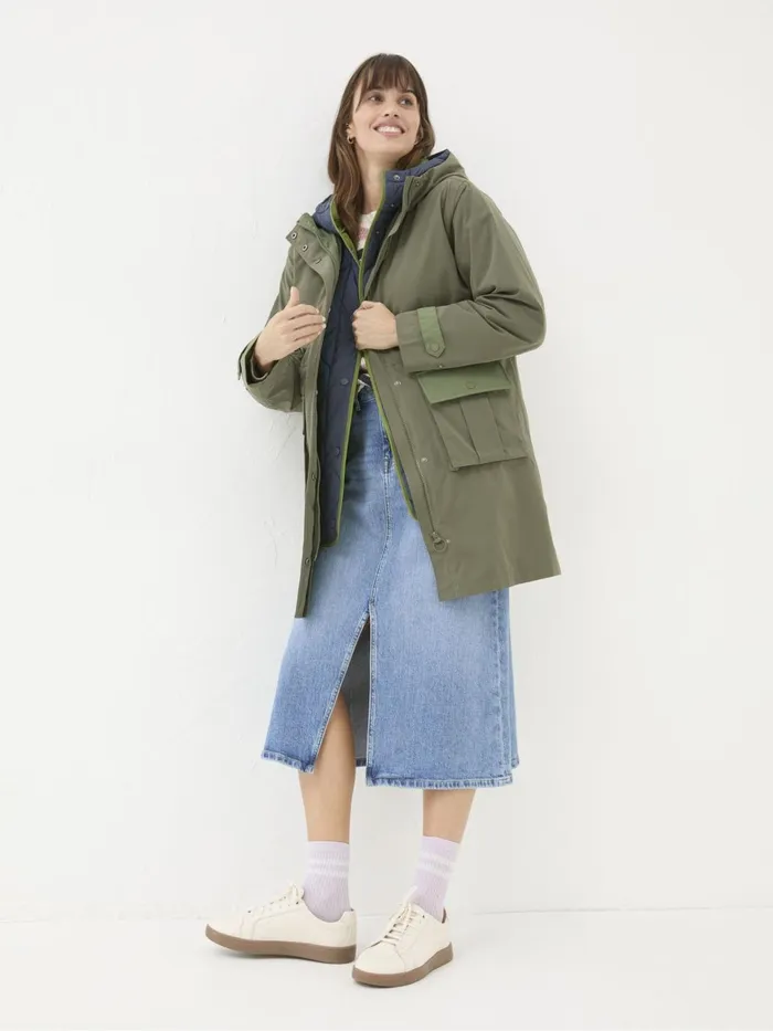 Fat Face Coats and Jackets Mira Green Multiway Parka 8211 Women