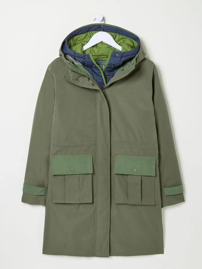 Fat Face Coats and Jackets Mira Green Multiway Parka 8211 Women