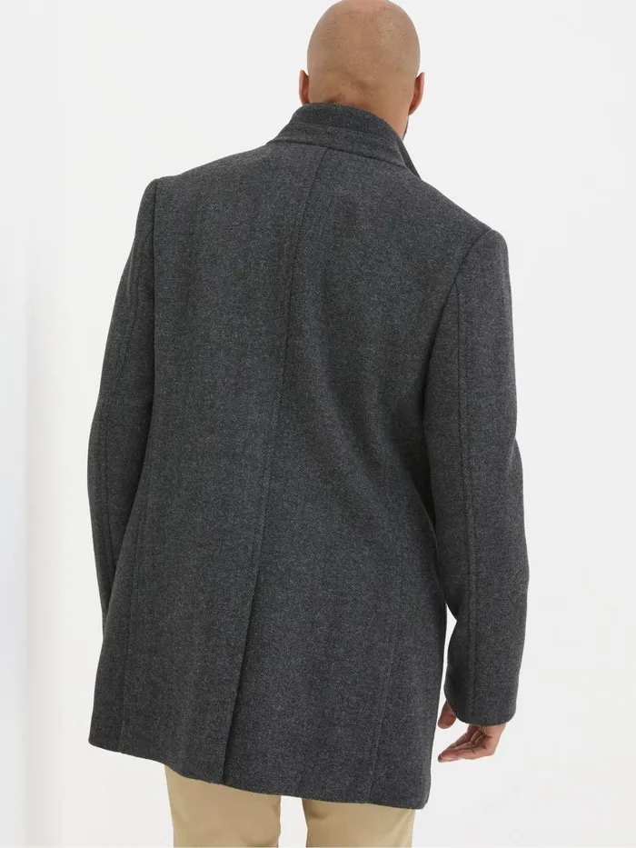 Fat Face Coats and Jackets Pendeen Dark Grey Overcoat 8211 Men