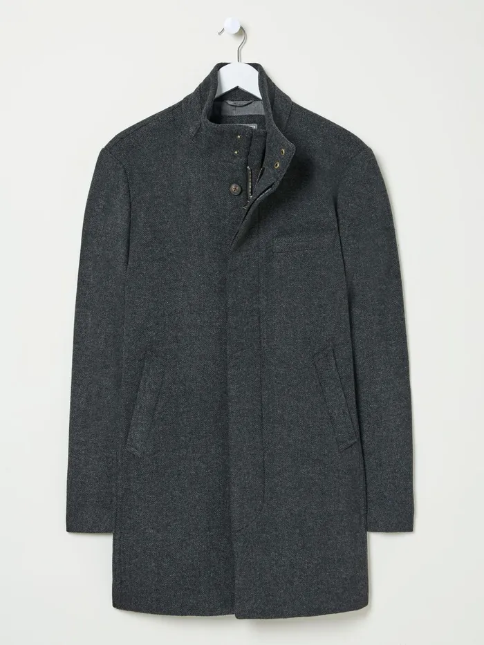 Fat Face Coats and Jackets Pendeen Dark Grey Overcoat 8211 Men