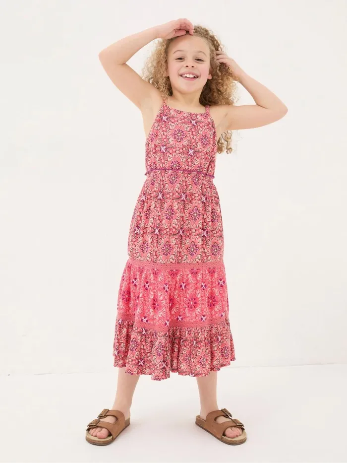 Fat Face Dresses Myla Pink Geo Midi Dress 8211 Kids