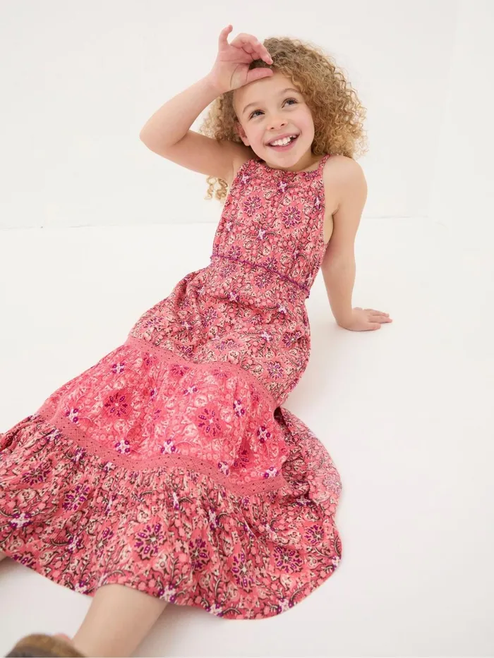 Fat Face Dresses Myla Pink Geo Midi Dress 8211 Kids