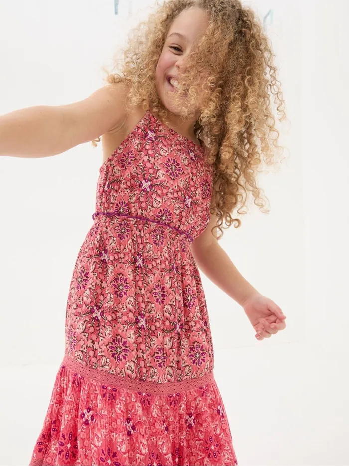 Fat Face Dresses Myla Pink Geo Midi Dress 8211 Kids