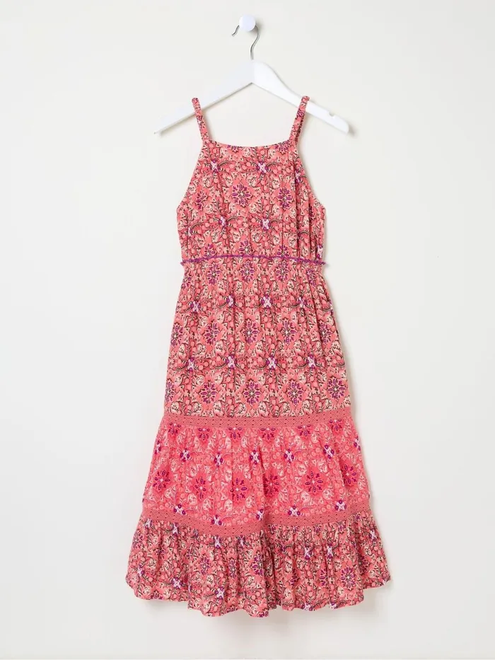 Fat Face Dresses Myla Pink Geo Midi Dress 8211 Kids