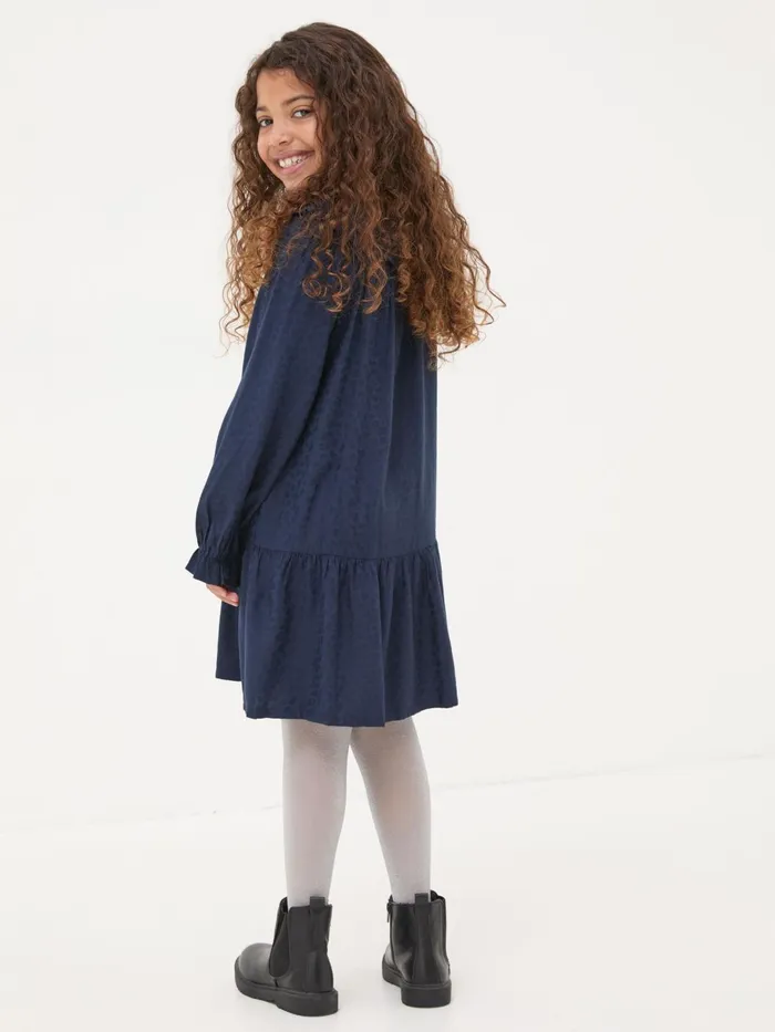 Fat Face Dresses Navy Mika Jacquard Dress 8211 Kids