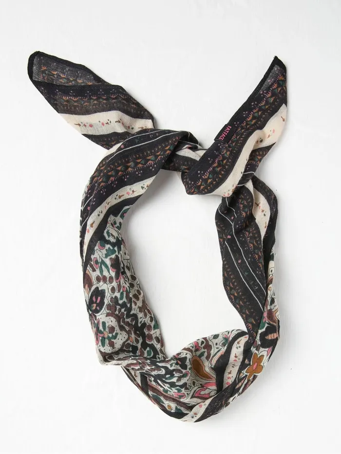 Fat Face Hair Accessories Black Paisley Hair Scarf 8211 Women