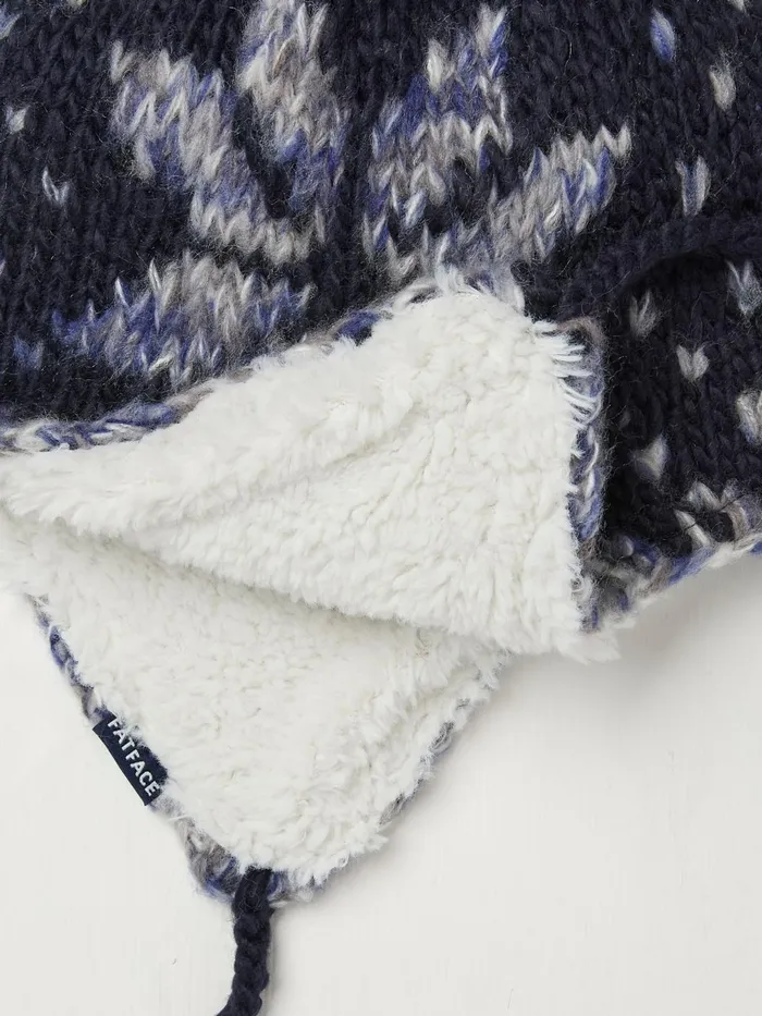 Fat Face Hats Navy Snowflake Trapper Hat 8211 Women