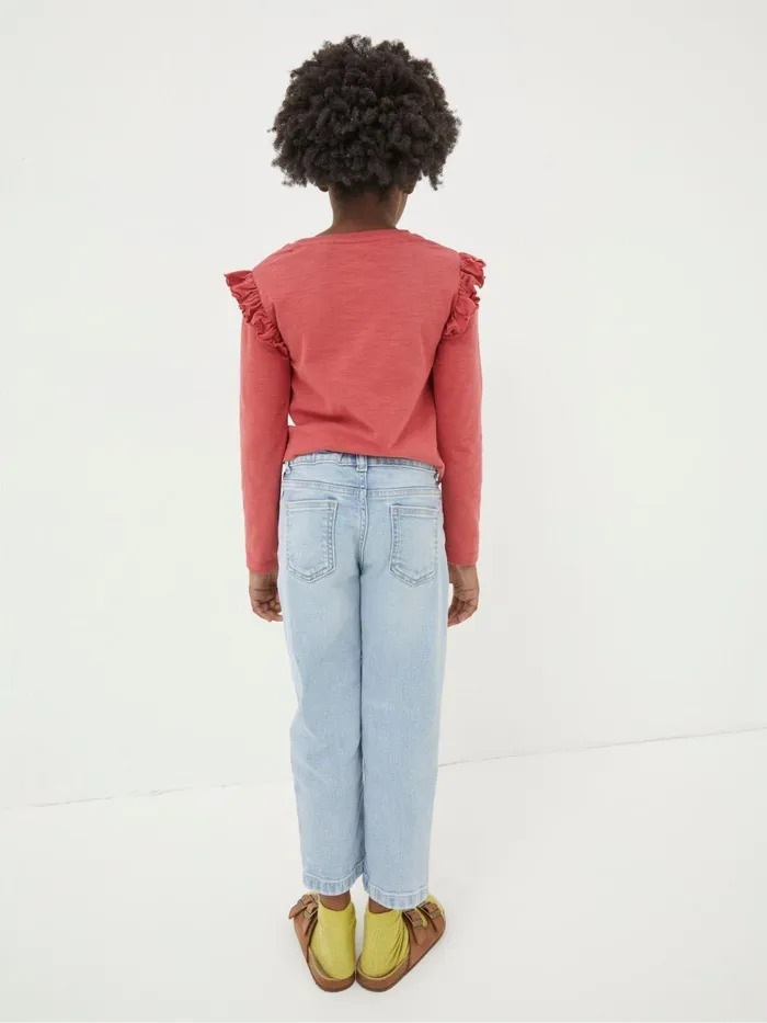 Fat Face Jeans and Leggings Blue Embroidered Denim Jeans 8211 Kids