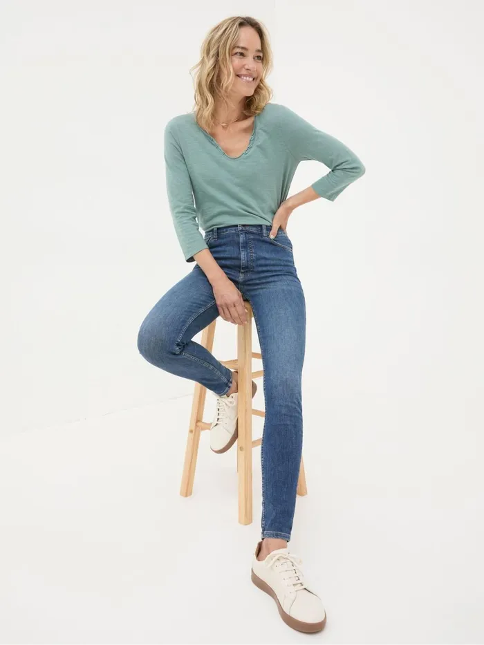 Fat Face Jeans Harlow Dark Vintage Blue Highwaist Skinny Jeans 8211 Women