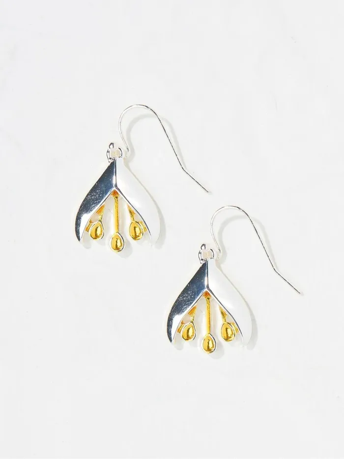 Fat Face Jewellery Silver Tone Tulip Drop Earring 8211 Women
