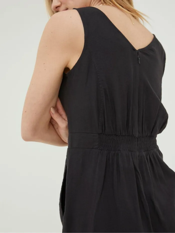 Fat Face Jumpsuits and Playsuits Black Linen Blend Aderyn Jumpsuit 8211 Women