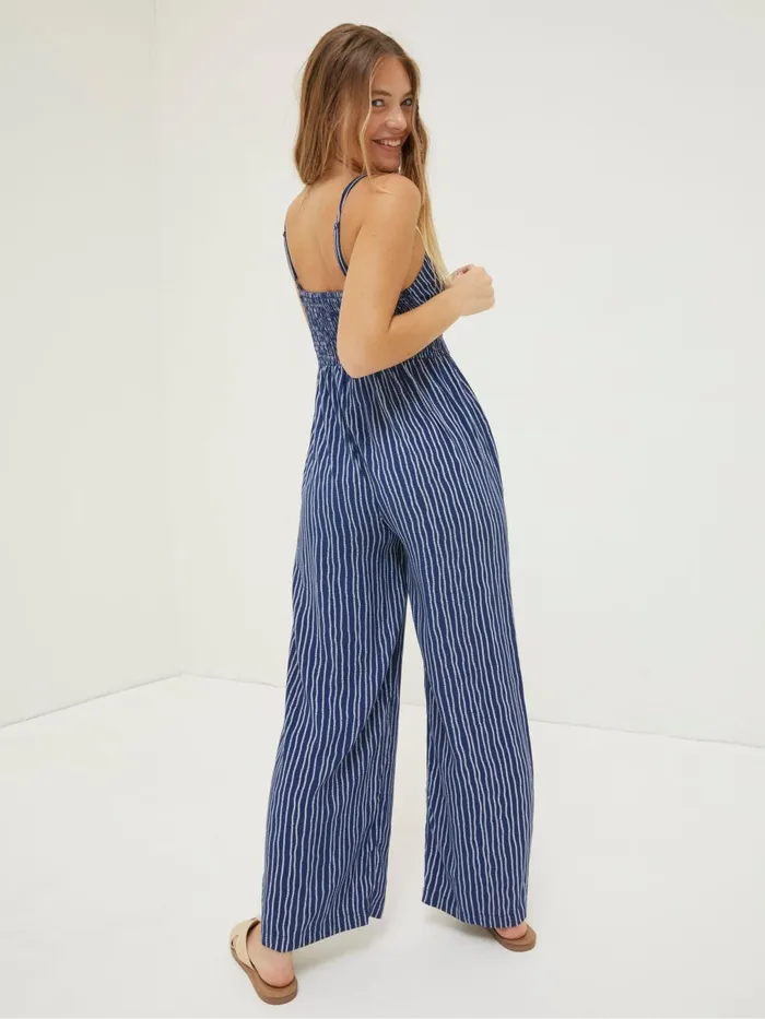 Fat Face Jumpsuits and Playsuits Blue Alex Twist Stripe Jumpsuit 8211 Women