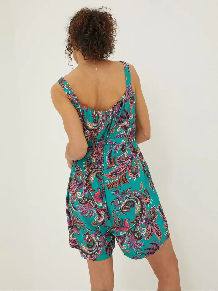 Fat Face Jumpsuits and Playsuits Green Annie Festival Floral Playsuit 8211 Women