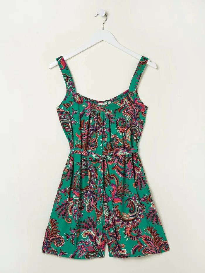 Fat Face Jumpsuits and Playsuits Green Annie Festival Floral Playsuit 8211 Women