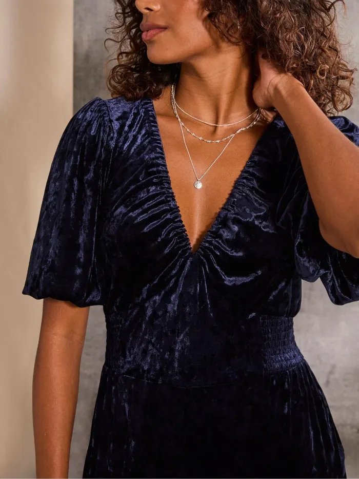 Fat Face Jumpsuits and Playsuits Greta Blue Velvet Jumpsuit 8211 Women