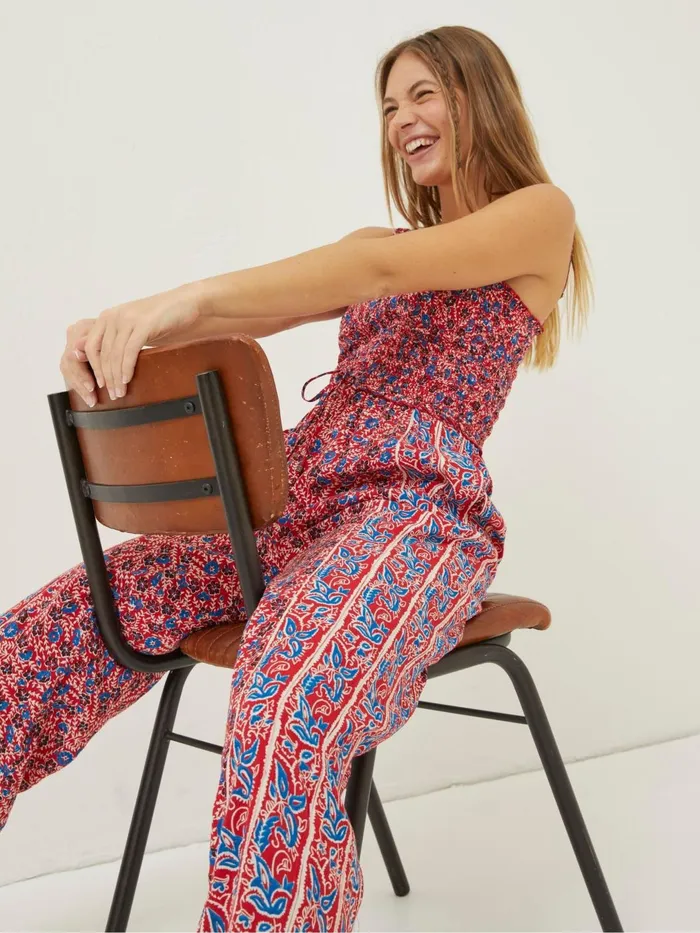 Fat Face Jumpsuits and Playsuits Red Natalie Meadow Jumpsuit 8211 Women