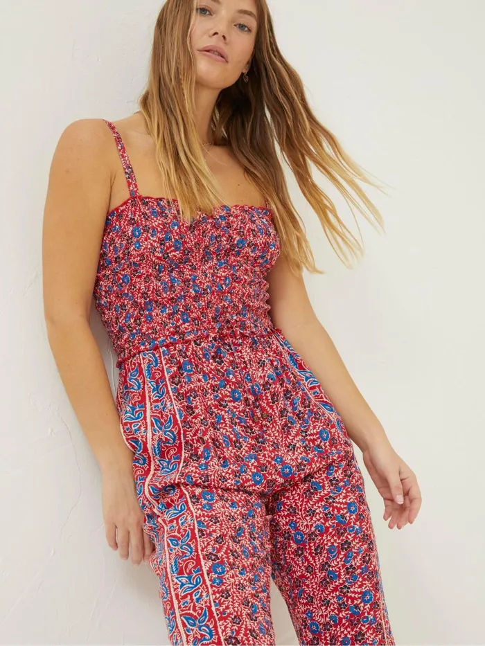 Fat Face Jumpsuits and Playsuits Red Natalie Meadow Jumpsuit 8211 Women