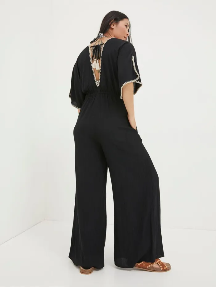 Fat Face Jumpsuits and Playsuits Selene Black Beach Jumpsuit 8211 Women