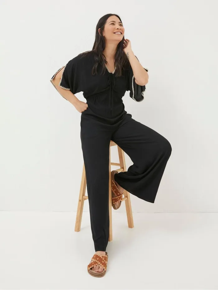 Fat Face Jumpsuits and Playsuits Selene Black Beach Jumpsuit 8211 Women