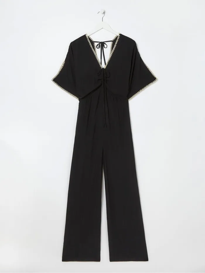 Fat Face Jumpsuits and Playsuits Selene Black Beach Jumpsuit 8211 Women