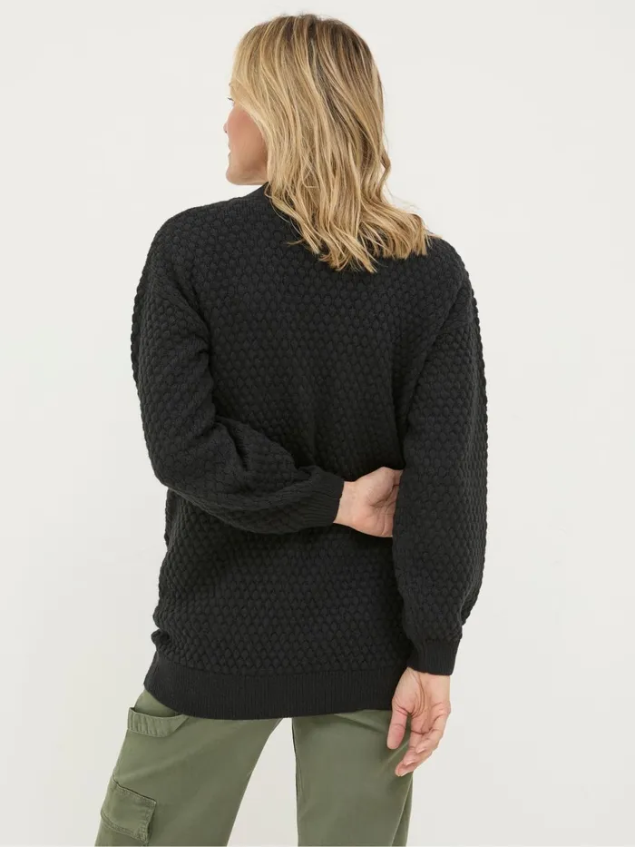 Fat Face Knitwear Ali Black VNeck Cardigan 8211 Women
