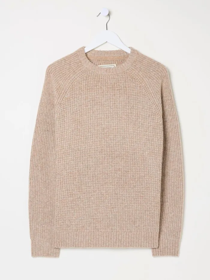 Fat Face Knitwear Calder Natural Crew Neck Jumper 8211 Men