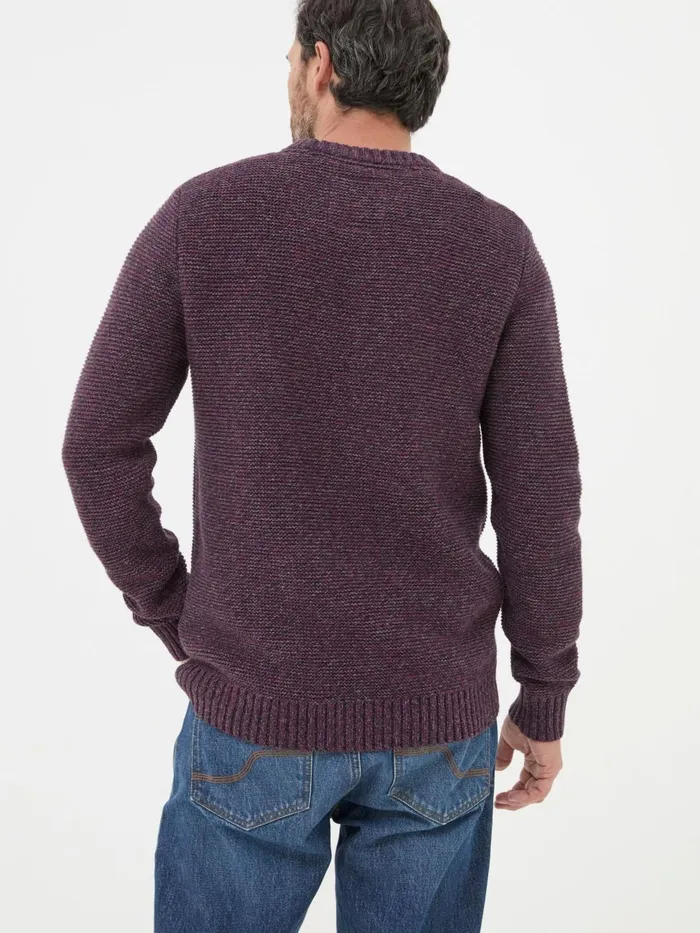 Fat Face Knitwear Hove Burgundy Red Crew Neck Jumper 8211 Men