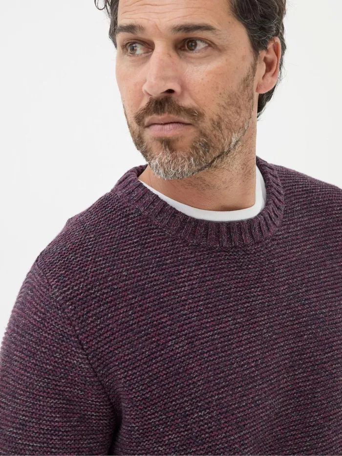 Fat Face Knitwear Hove Burgundy Red Crew Neck Jumper 8211 Men