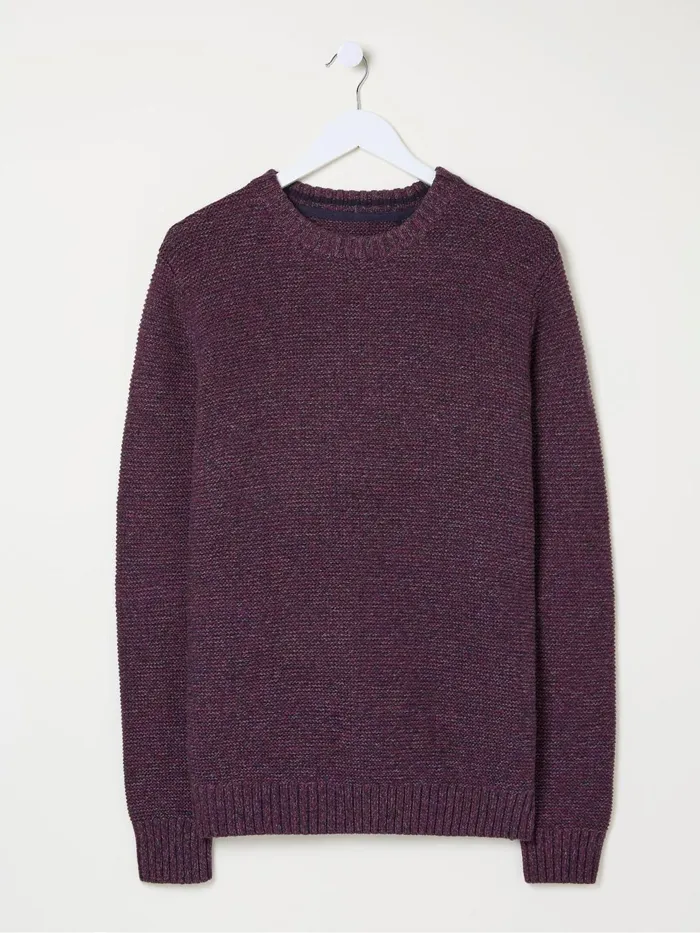 Fat Face Knitwear Hove Burgundy Red Crew Neck Jumper 8211 Men