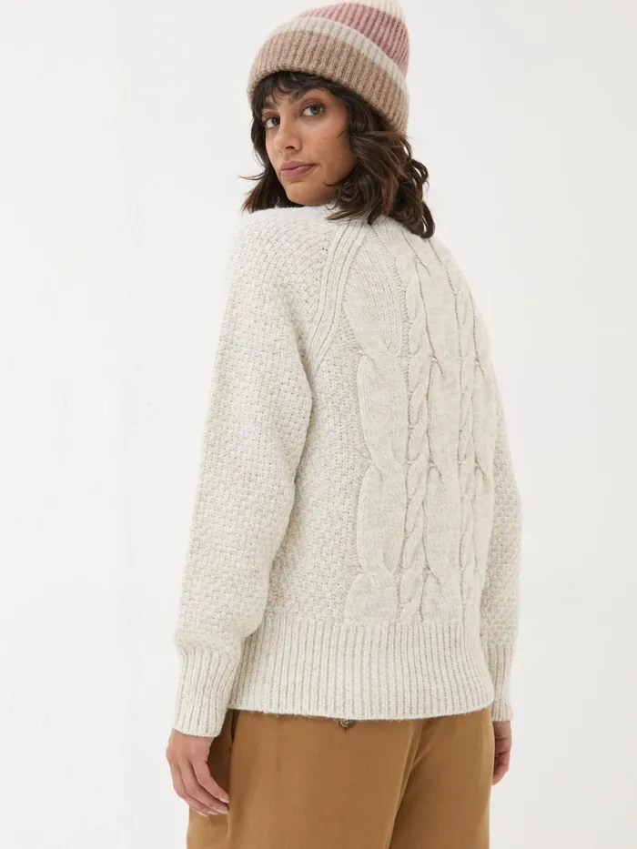 Fat Face Knitwear Ivory Cali Cable Jumper 8211 Women