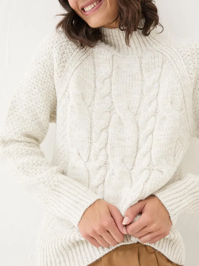 Fat Face Knitwear Ivory Cali Cable Jumper 8211 Women