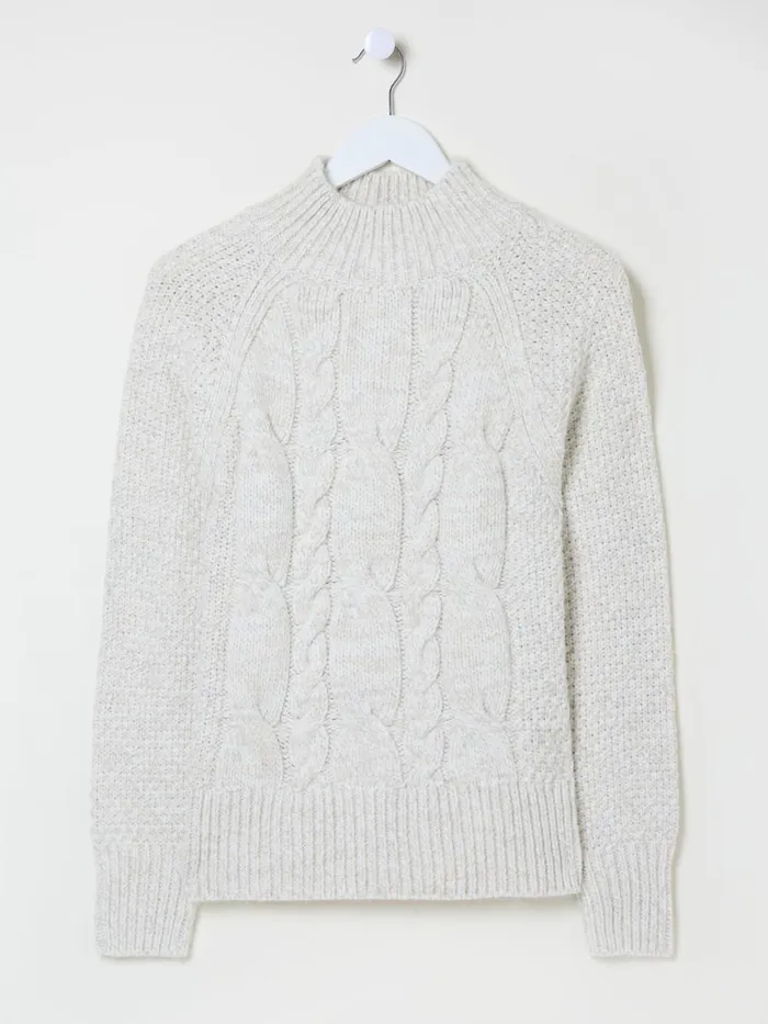 Fat Face Knitwear Ivory Cali Cable Jumper 8211 Women