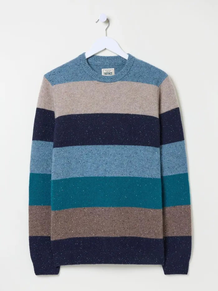 Fat Face Knitwear Navy Lambswool Knitted Crew Jumper 8211 Men