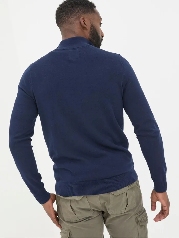 Fat Face Knitwear Rye Navy Blue HalfNeck 8211 Men